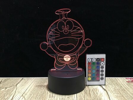 3D LED Creative Lamp Sign Ding Dong Cat - Complete Set
