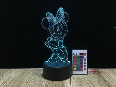 3D LED Creative Lamp Sign Minnie Mouse - Complete Set