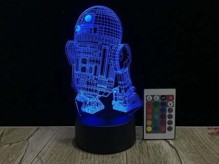 3D LED Creative Lamp Sign R2-D2 - Complete Set