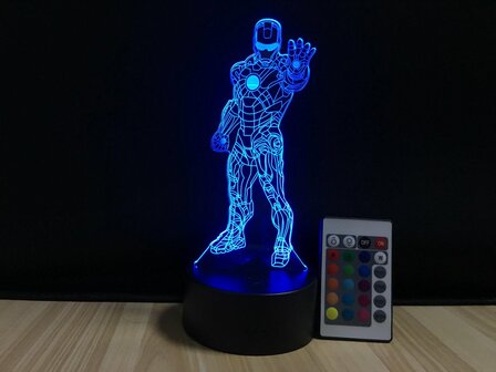 3D LED Creative Lamp Sign Iron Man - Complete Set