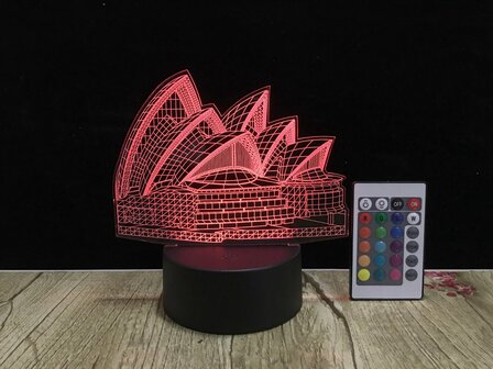 3D LED Creative Lamp Sign Opera House - Complete Set