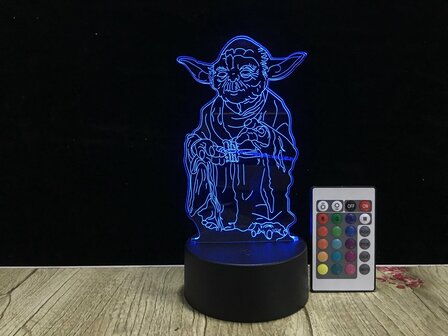 3D LED Creative Lamp Sign Yoda - Complete Set