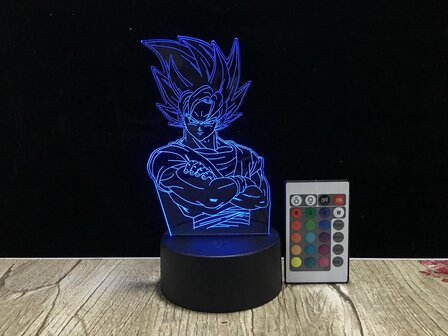 3D LED Creative Lamp Sign Goku - Complete Set