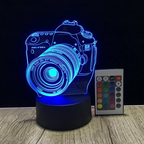 3D LED Creative Lamp Sign Camera Fotocamera - Complete Set
