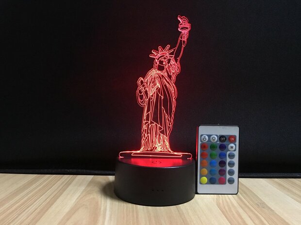 3D LED Creative Lamp Sign Vrijheidsbeeld - Complete Set