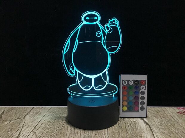 3D LED Creative Lamp Sign Big Hero - Complete Set