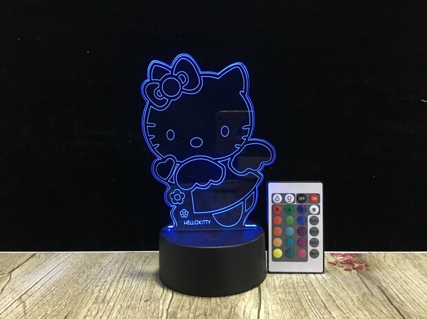 3D LED Creative Lamp Sign Hello Kitty - Complete Set