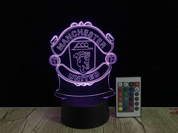 3D LED Creative Lamp Sign Manchester United - Complete Set