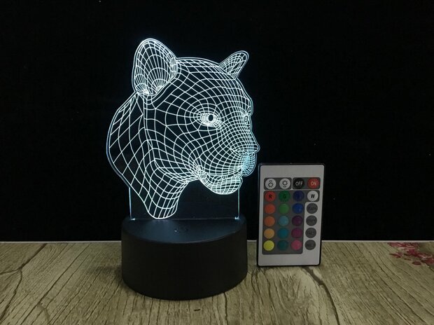 3D LED Creative Lamp Sign Luipaard - Complete Set