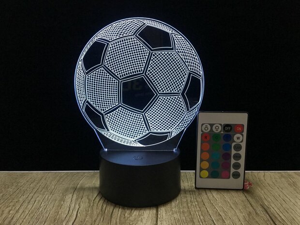 3D LED Creative Lamp Sign Voetbal - Complete Set