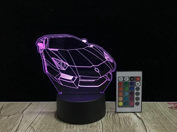 3D LED Creative Lamp Sign Auto Car - Complete Set