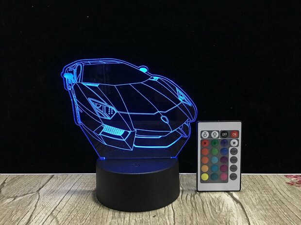 3D LED Creative Lamp Sign Auto Car - Complete Set