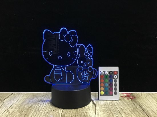 3D LED Creative Lamp Sign Kitty Cats - Complete Set
